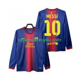 Fotbalový Dres FC Barcelona Lionel Messi 10 2012 2013 Retro Domácí Dlouhý Rukáv
